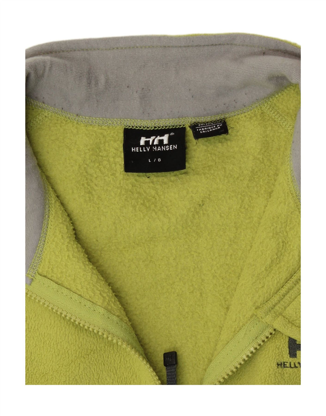HELLY HANSEN Dame Fleece Gilet UK 16 Large Green Colourblock Polyester