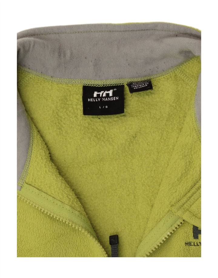 HELLY HANSEN Dame Fleece Gilet UK 16 Large Green Colourblock Polyester
