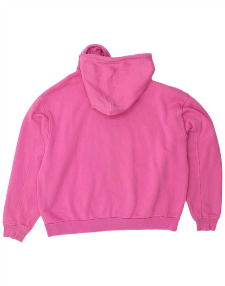 LEVI'S Womens Crop Oversized hættetrøjetrøje UK 14 Medium Pink Bomuld