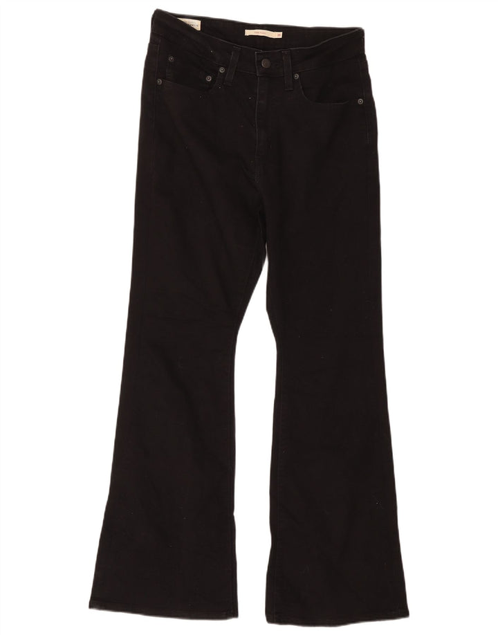 Levi's Dame 726 højtaljede flarede jeans W30 L30 sort bomuld