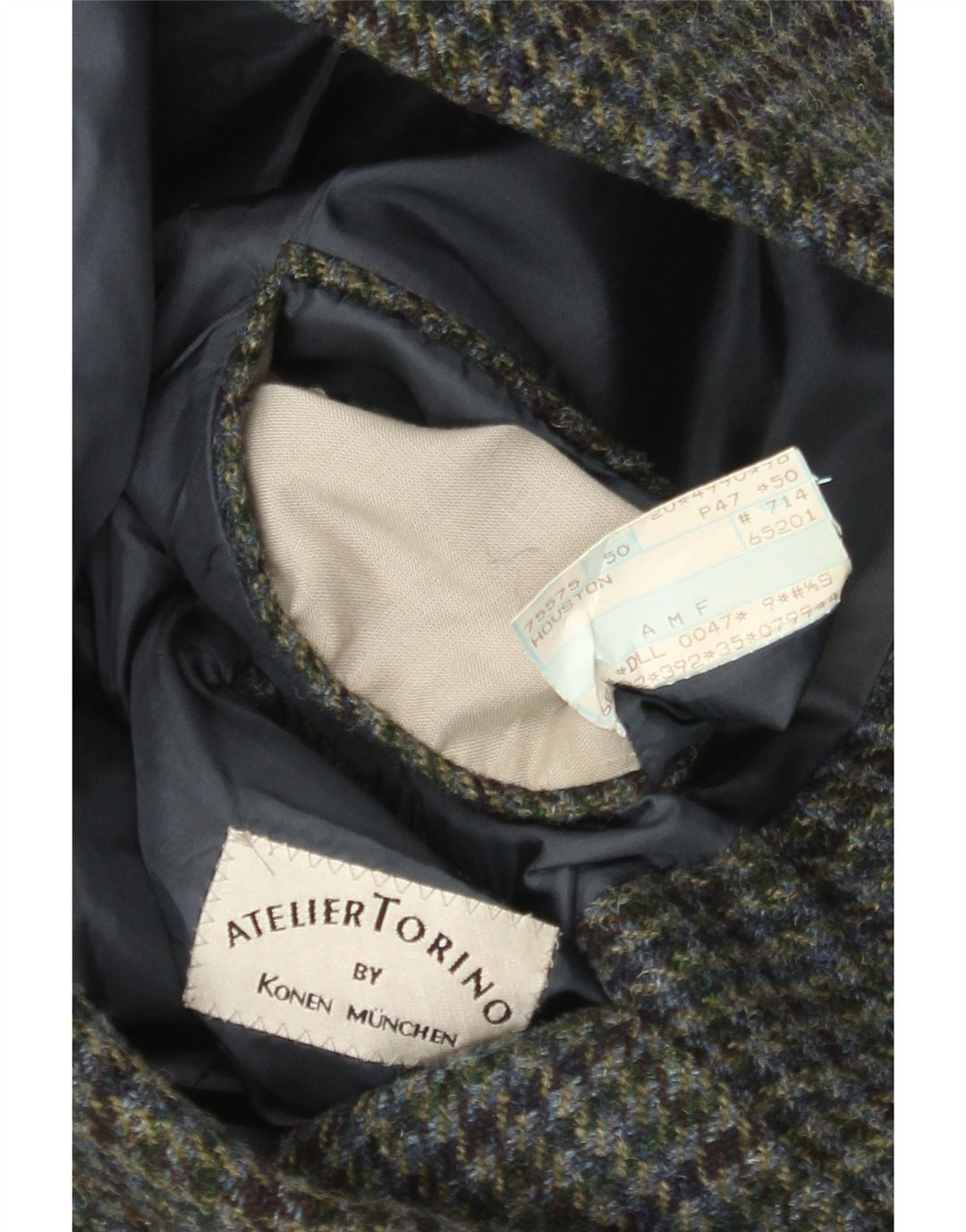 Konen Munchen Herre 3 Button Blazer Jacket EU 50 Large Green Houndstooth