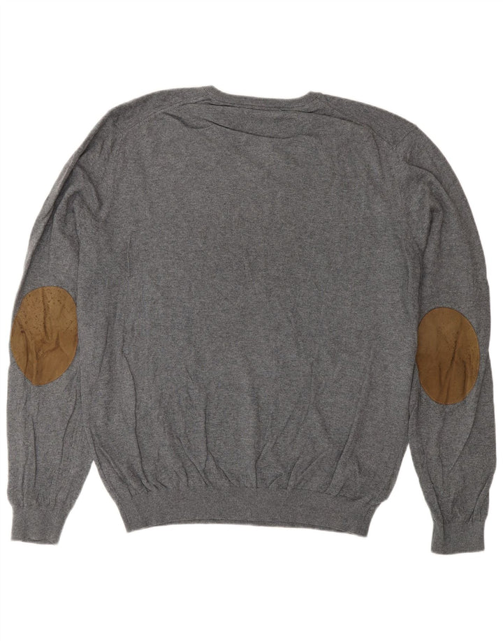 Massimo Dutti Herre V-hals sweater XL Grå Bomuld