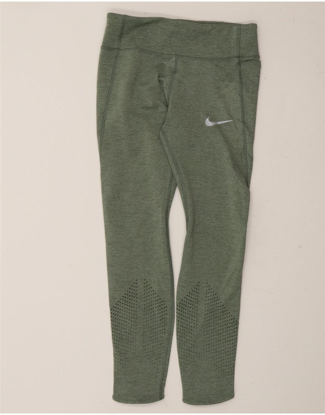 NIKE Womens Dri Fit Leggings Small  Green Polyester Vintage Nike and Second-Hand Nike from Messina Hembry 