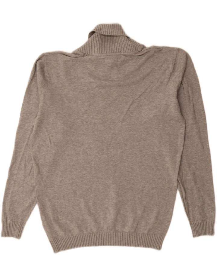 JACK & JONES Herre Shawl Neck Jumper Sweater Stor Grå Bomuld
