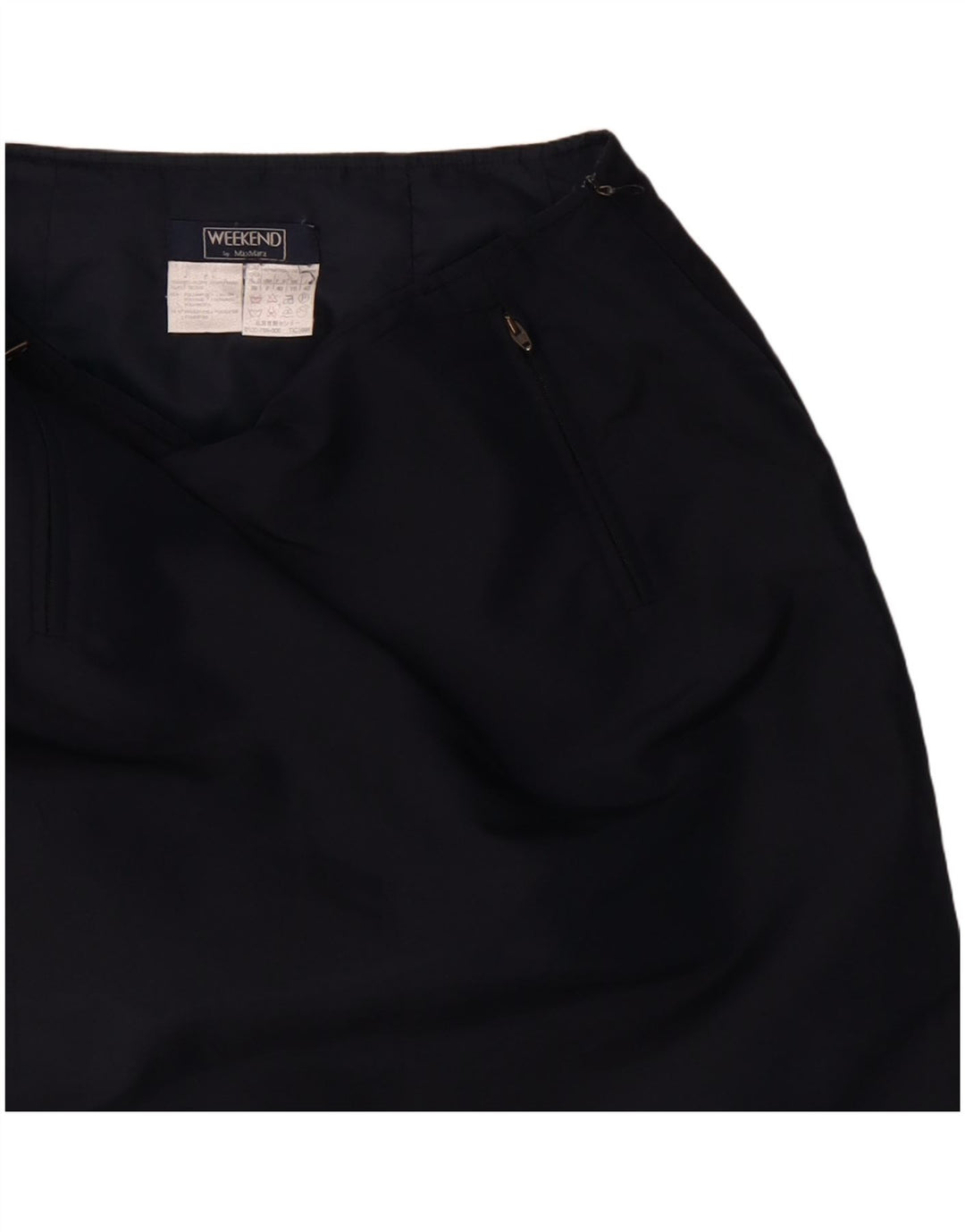 MAX MARA Womens Weekend Straight Skirt UK 10 Small W27 Navy Blue Polyamide