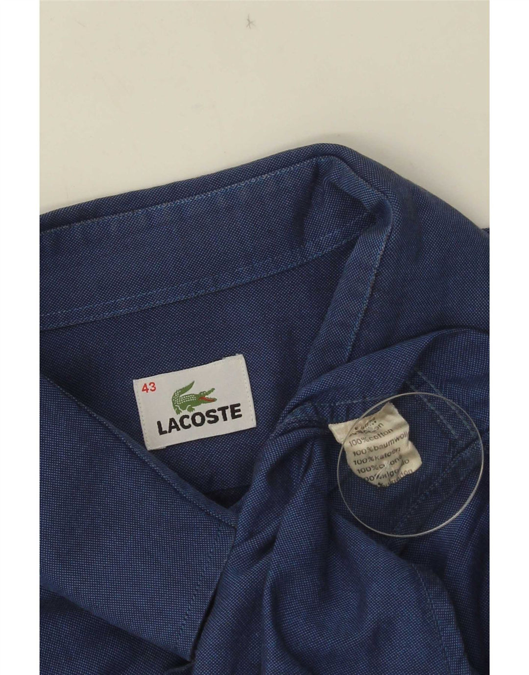 Lacoste herreskjorte størrelse 43 Large blå bomuld