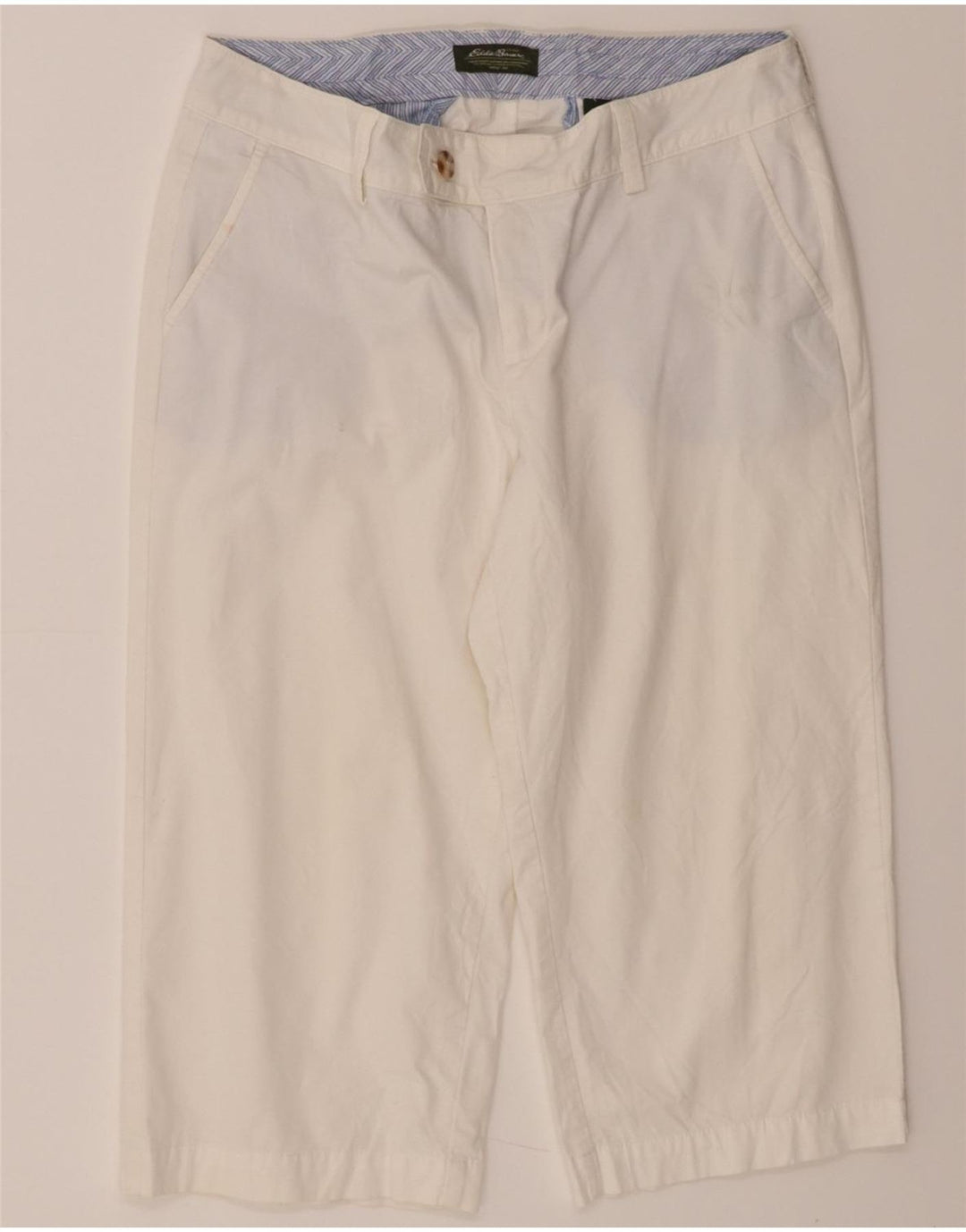 EDDIE BAUER Womens Straight Capri Trousers US 10 Large W30 L19 White Vintage Eddie Bauer and Second-Hand Eddie Bauer from Messina Hembry 