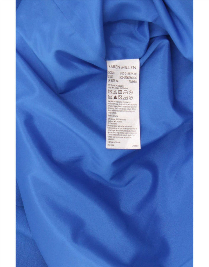 Karen Millen Womens Sheath Dress UK 14 Medium Blue Viscose
