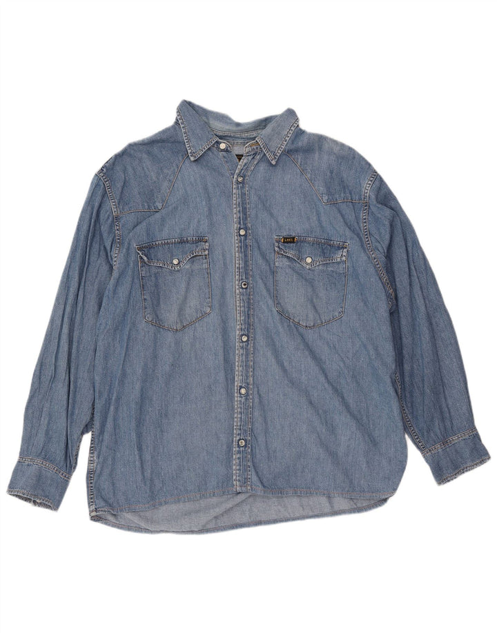 Lee Herre Denim Shirt XL Blå Bomuld