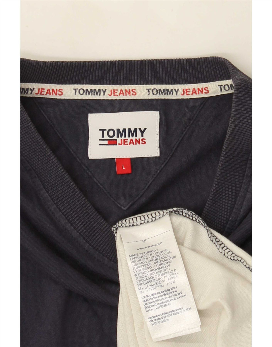 Tommy Hilfiger Herre T-Shirt Top Stor Flerfarvet Colourblock Bomuld