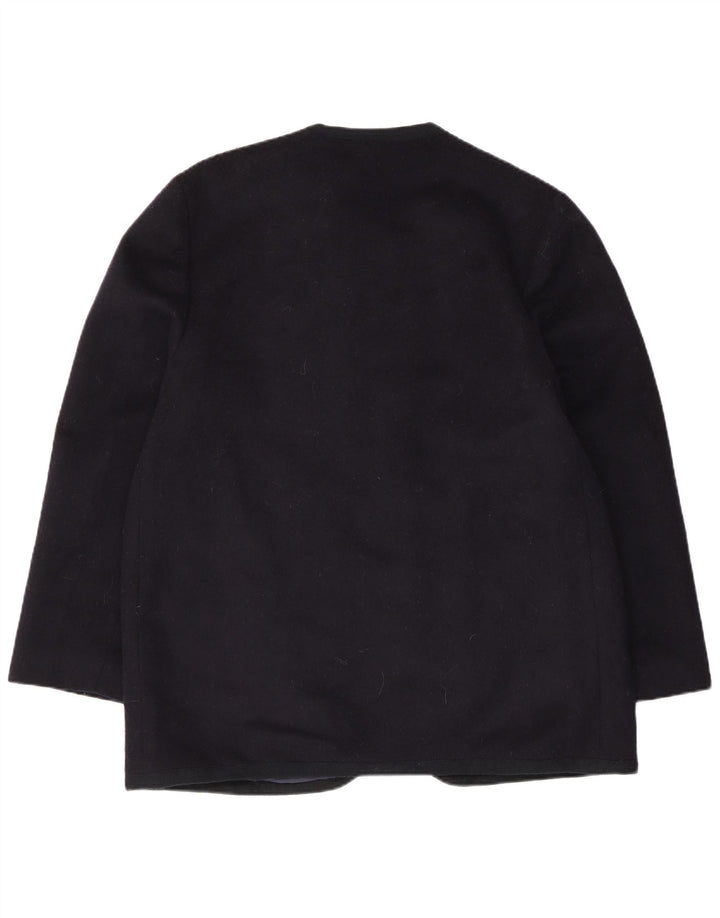 Vintage dame 5-knaps blazerjakke IT 50 XL marineblå uld