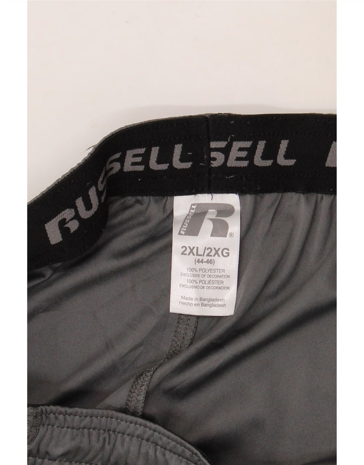 RUSSELL ATHLETIC Sportsshorts til mænd 2XL Grå Colourblock Polyester