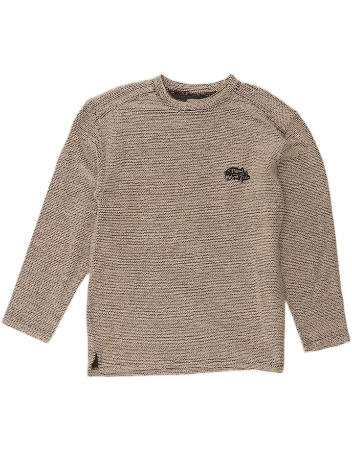 Weird Fish Herre Crew Neck Jumper Sweater Large Off White Bomuld