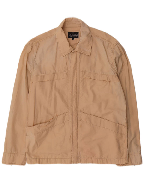 TRUSSARDI JEANS Herre Utility Jacket IT 54 2XL Beige Bomuld
