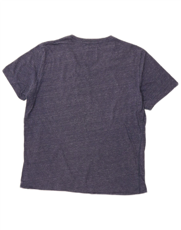 DIESEL Herre T-Shirt Top Small Navy Blue Flecked