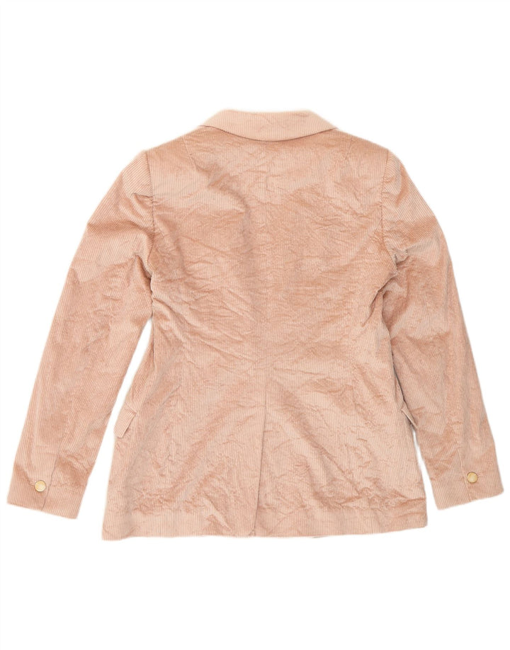 Reiss Dame 1-knap Corduroy Blazer Jacket UK 12 Medium Pink Bomuld