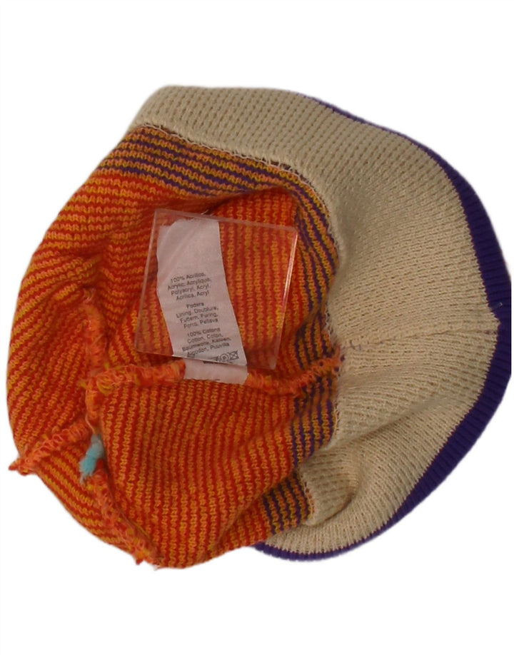 Invicta Womens Grafisk Strik Bobble Hat One Size Orange Akryl