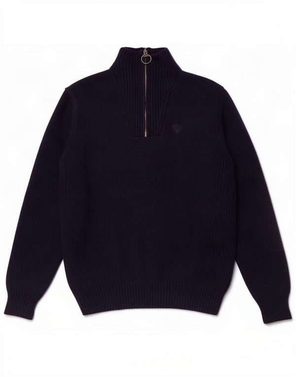 Barbour Boys Zip Neck Sweater Sweater 13-14 år Marineblå Uld