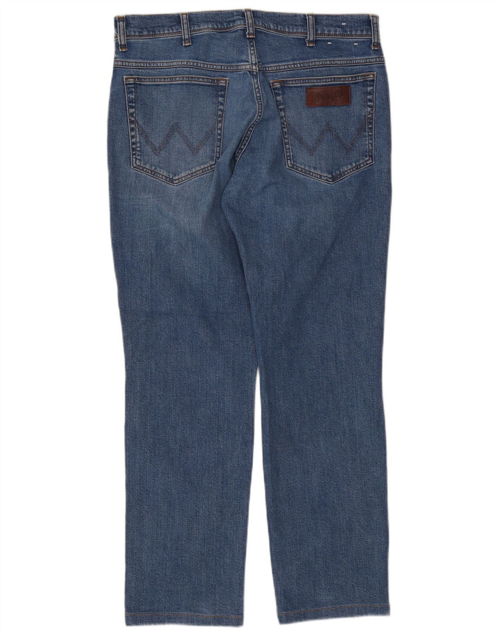Wrangler Herre Texas Stretch Straight Jeans W35 L29 Blå Bomuld