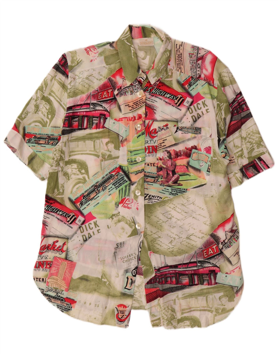 VERSE Grafisk skjortebluse til kvinder EU 40 Medium Flerfarvet Patchwork