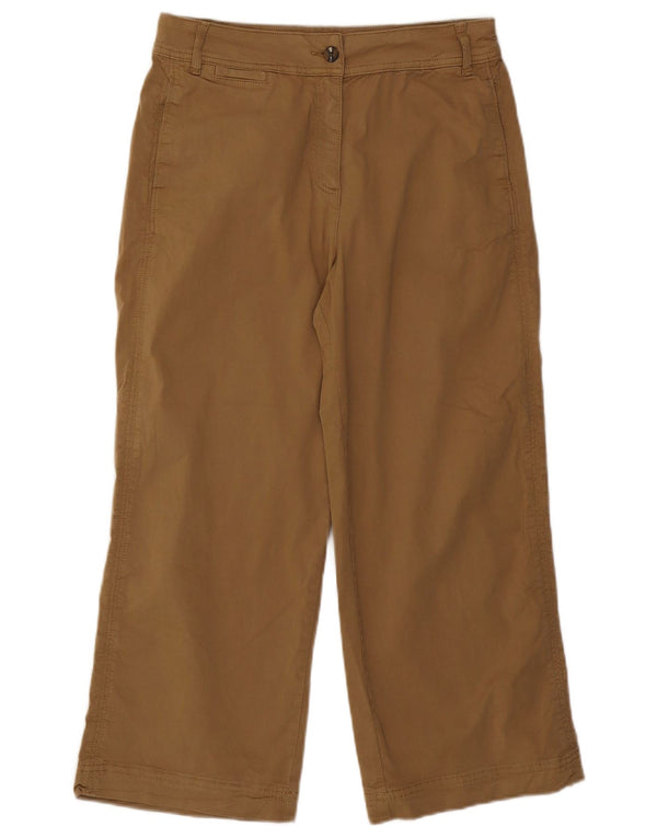 Jigsaw Womens Cropped Trousers UK 12 Medium W30 L24 Khaki Bomuld