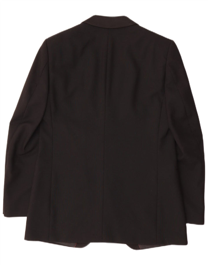 Wilvorst Herre 1 Knap Blazer Jakke EU 50 Stor Sort Uld