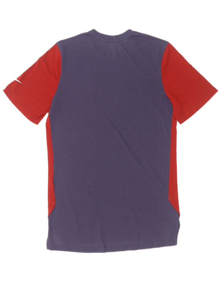 Nike Herre Dri Fit T-shirt Top Medium Rød Colourblock