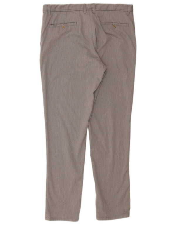 Zara Herre Slim Chino Bukser EU 44 Large W34 L30 Grå Bomuld