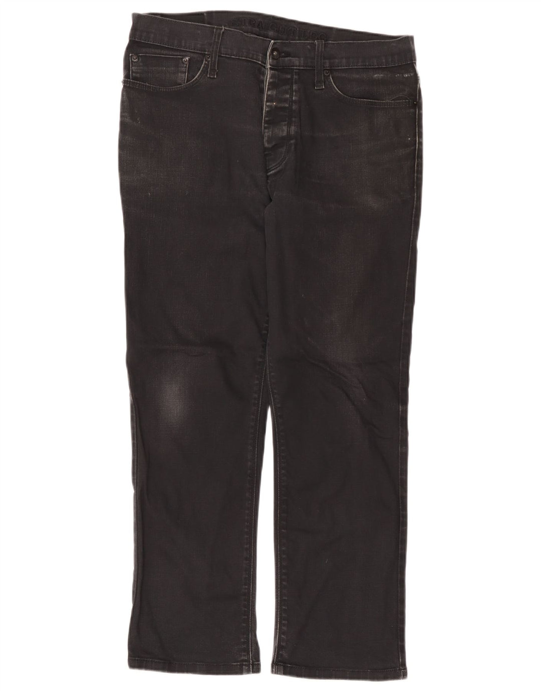 Marks & Spencer Herre Autograph Straight Jeans W34 L29 Sort Bomuld