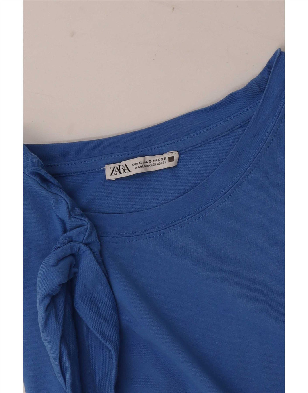 Zara Dame ærmeløs bluse Top UK 10 Small Blue
