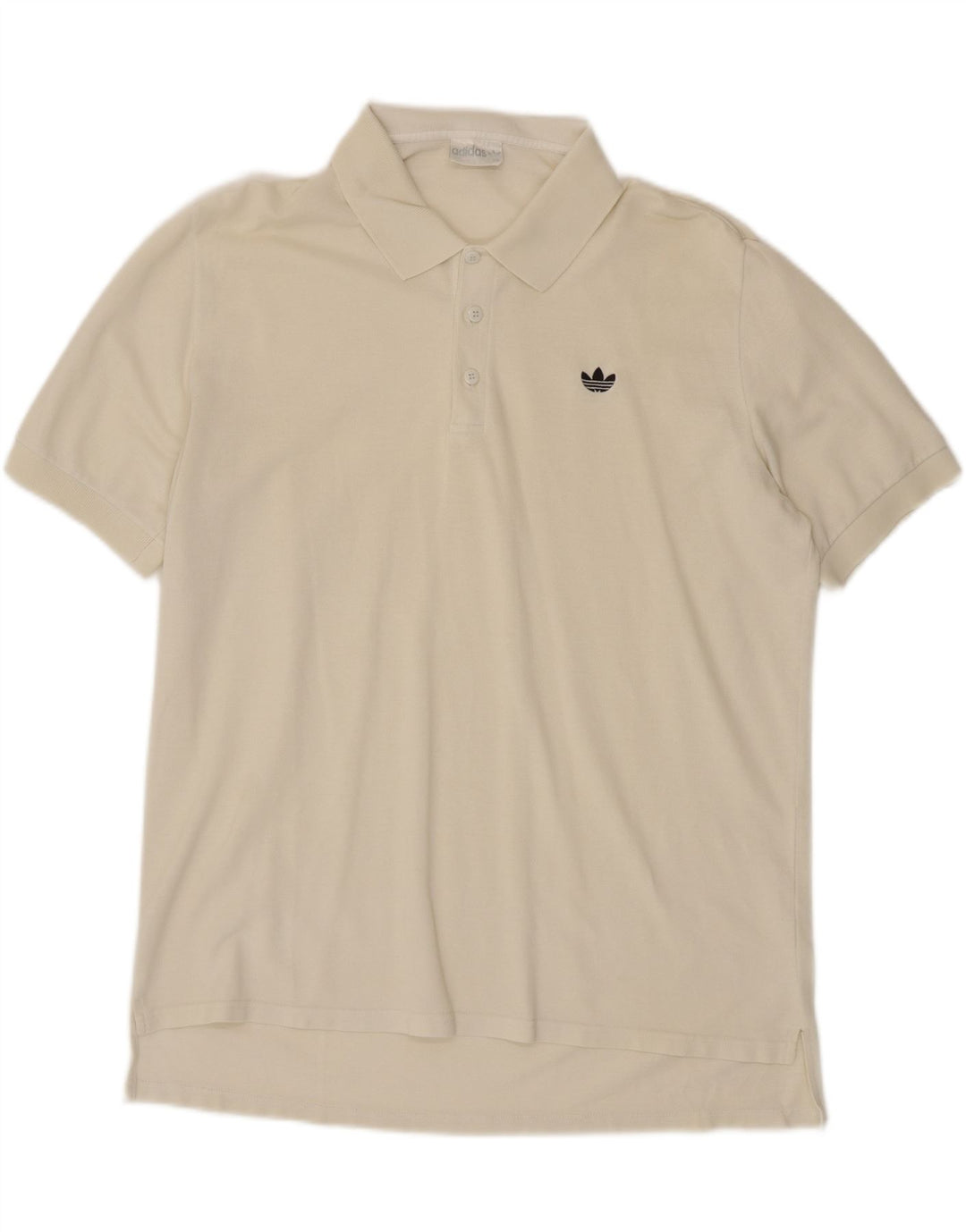 ADIDAS Mens Polo Shirt Large Off White Vintage Adidas and Second-Hand Adidas from Messina Hembry 