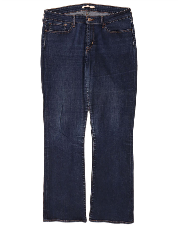 Levi's Dame 715 Bootcut Jeans W33 L32 Marineblå Bomuld