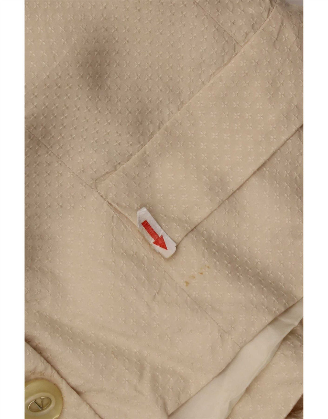 Vintage dame 3-knaps blazerjakke UK 14 Medium Beige Silke