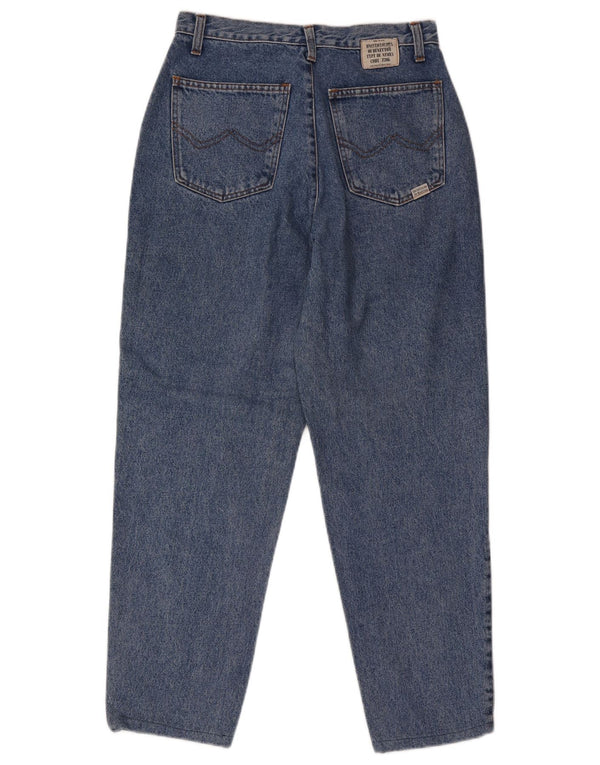 Benetton Kvinder Højtaljede tilspidsede Jeans IT 44 Medium W28 L27 Blå Bomuld