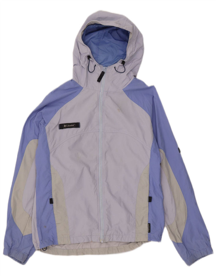 Columbia Tøjjakke med hætte til kvinder til kvinder UK 14 Medium Blue Colourblock