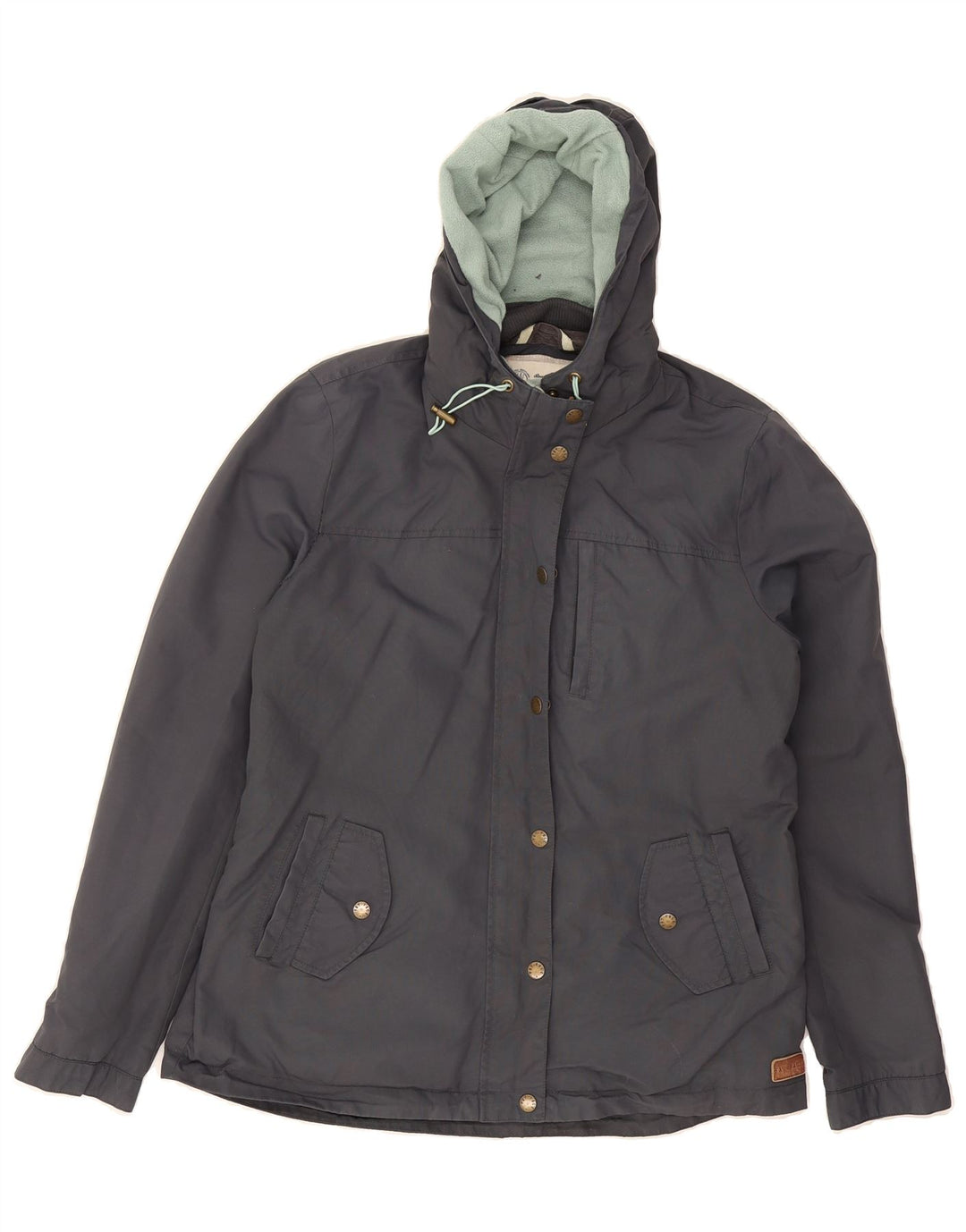 FAT FACE Womens Hooded Windbreaker Jacket UK 12 Medium Grey Nylon Vintage Fat Face and Second-Hand Fat Face from Messina Hembry 