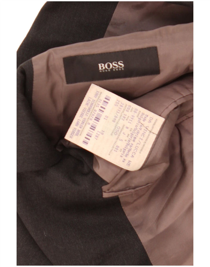 Hugo Boss Herre 3-knaps blazerjakke IT 50 Stor Sort Uld