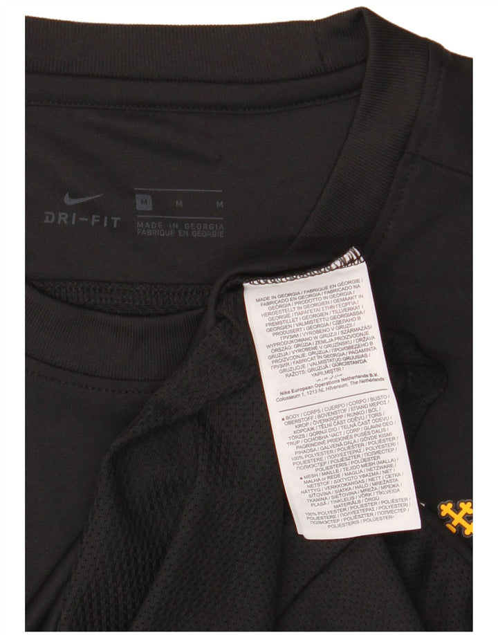 Nike Grafisk T-shirt top mellem sort polyester til mænd