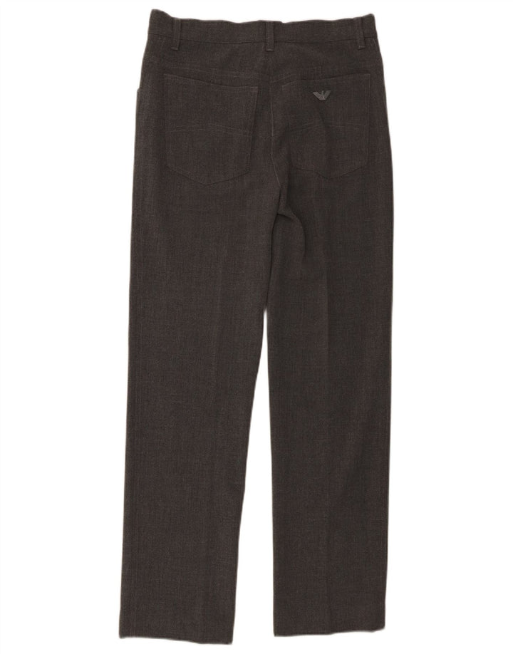 Armani Lige Casual Bukser til kvinder W30 L28 Grå Polyester