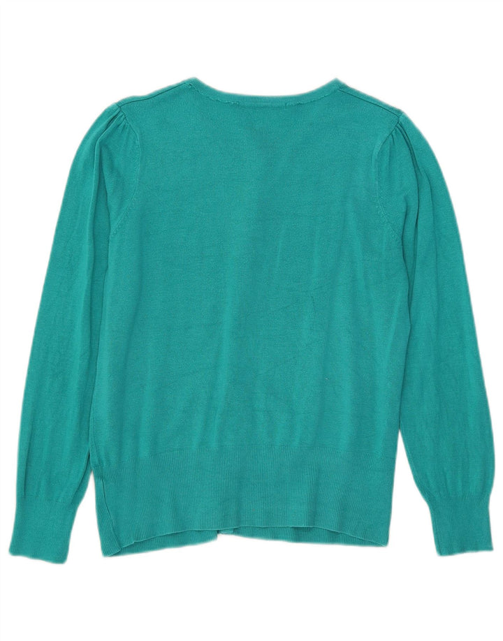 Marks & Spencer Dame Cardigan Sweater UK 10 Small Blue Viscose