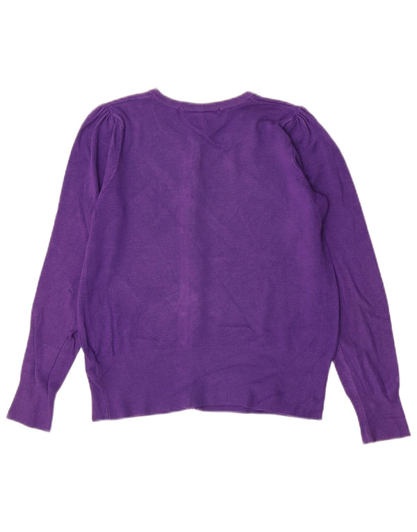 Marks & Spencer Dame Cardigan Sweater UK 10 Small Purple Viscose