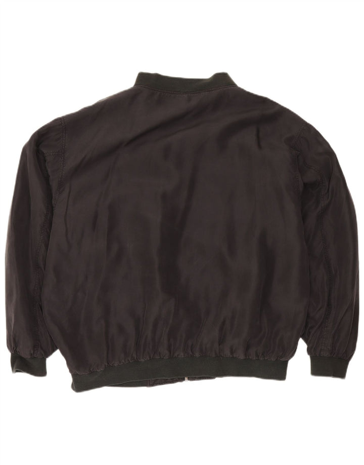 Vintage herre bomberjakke UK 42 XL sort silke