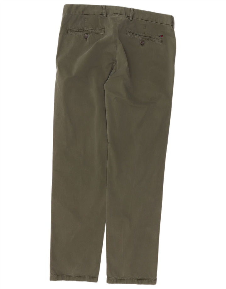 TOMMY HILFIGER Straight Chino-bukser til mænd W33 L32 Khaki Bomuld