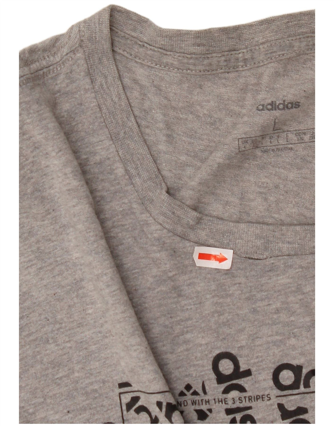 ADIDAS Mens Graphic T-Shirt Top Large Grey Cotton