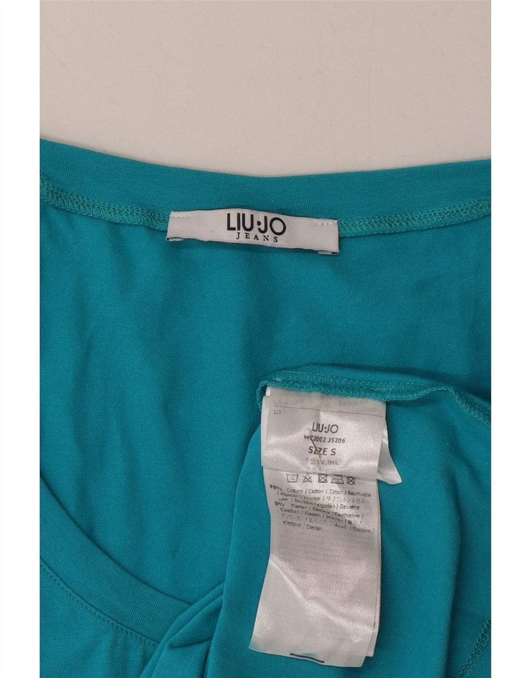 LIU JO Womens Graphic Vest Top UK 10 Small Blue Cotton Vintage Liu Jo and Second-Hand Liu Jo from Messina Hembry 