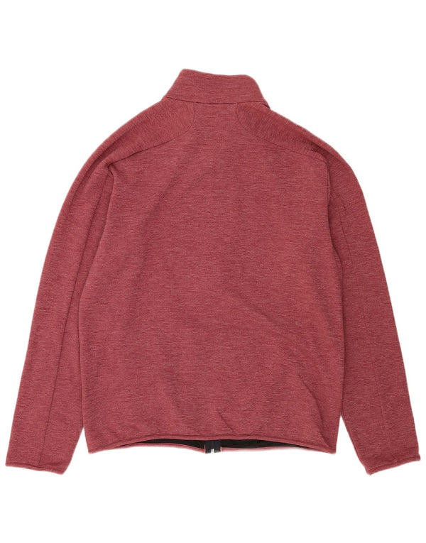 CMP Mens Tracksuit Top Jacket IT 54 XL Burgundy Flecked Polyester