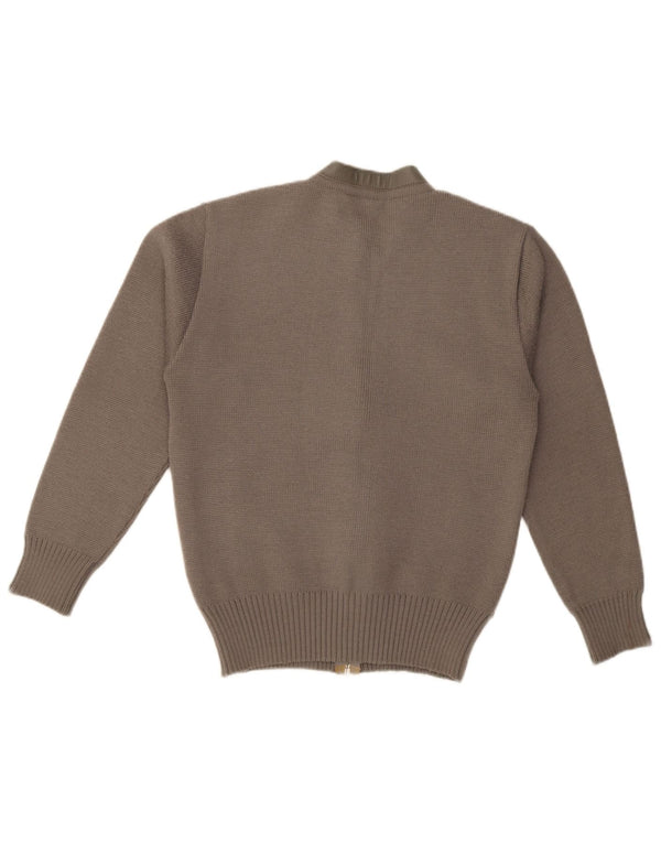 Vintage herre cardigan sweater IT 50 medium brun akryl