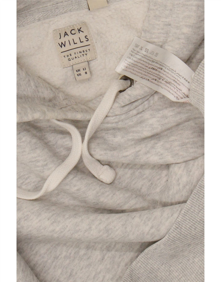 Jack Wills Dame hættetrøje Jumper UK 12 Medium Grey Bomuld