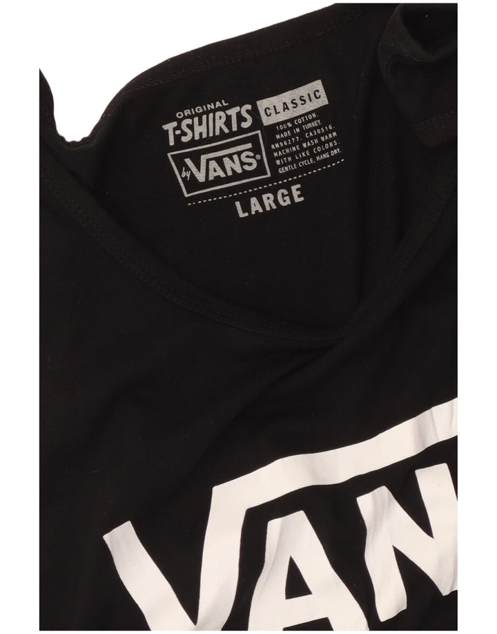 VANS Herre Grafisk Vest Top Stor Sort Bomuld Classic