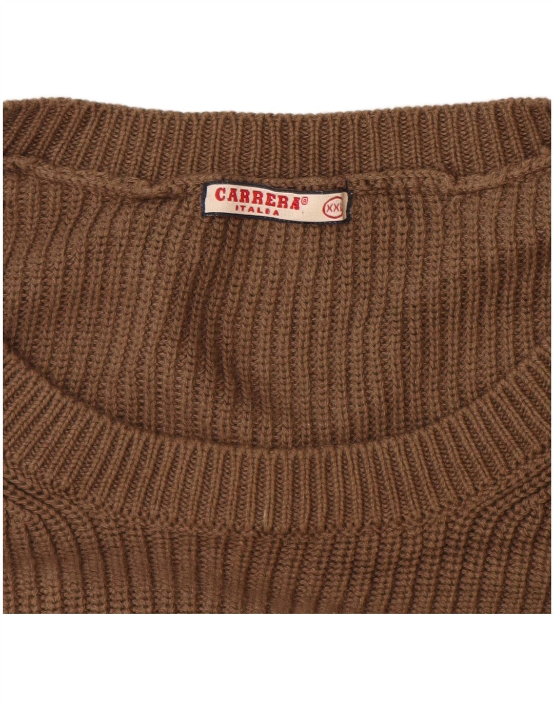 Carrera herre sweater med rund hals 2XL brun bomuld
